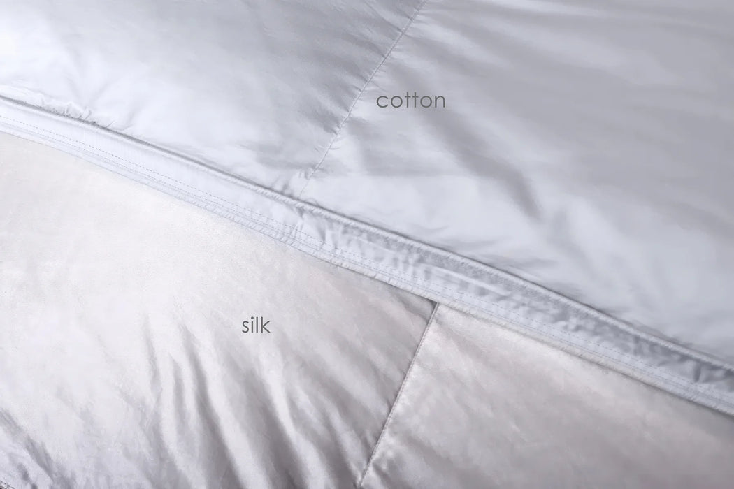 FALL Weight, LUXE Collection Silk Duvet Insert, King XL size, 114x100" Soft, 370 Thread count 42% Silk/69% Cotton, by Down Inc
