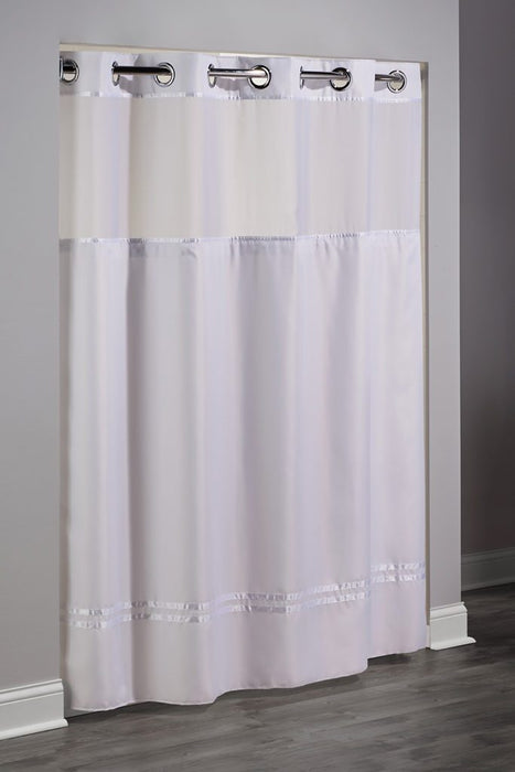 Wholesale escape white beige shower curtains