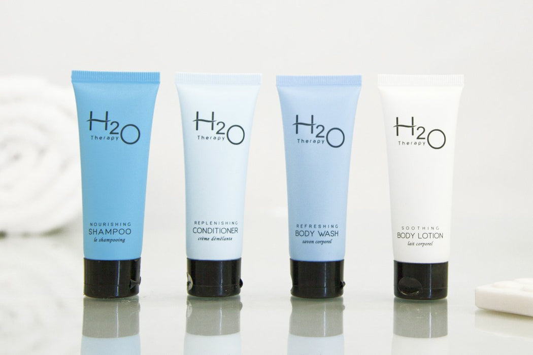 Hotel body wash. H20 Earth-conscious collection, 0.85 oz/25ml. 300 items pack, 0.35 USD per item