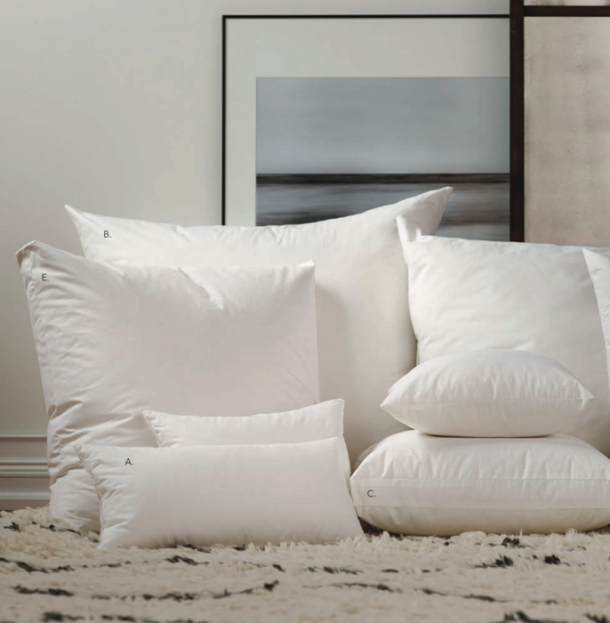 Luxury sleeping pillow. Duck feather and snow white down