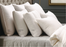 Down and feather premium compartmented sleeping pillow. Upside of Down with 1.5 inch gusset. Medium to Firm Pillow