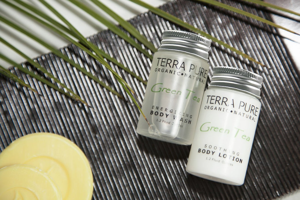 Hotel body wash. Terra Pure green tea collection. 1 oz/30 ml. 300 Items pack, 0.41 USD per item
