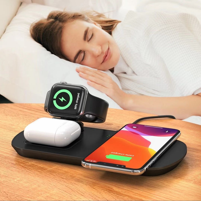 3 in 1 Wireless Charging Stand For Apple Watch 5 4 3 2 1 iPhone 11 X XS XR 8 Airpods Pro 10W Qi Fast Charger Dock Station