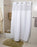 Empire Waffle Hang2it Shower Curtains. Polyester shower curtain with window, liner and chrome buckles. Price per dozen