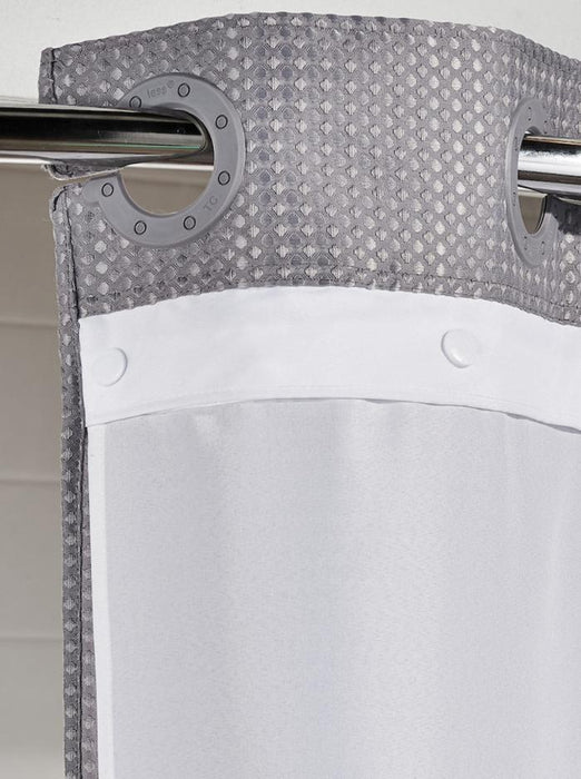 White plain shower curtain liner
