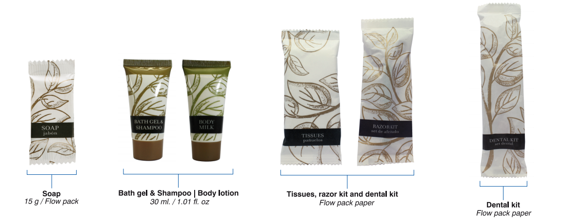 Hotel bath body lotion, Leaves collection, 1 oz/30ml. tube 300 items pack