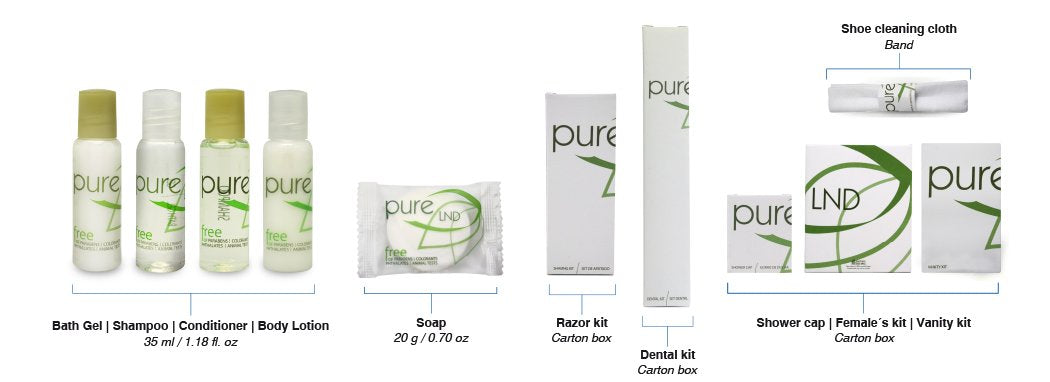 Hotel facial soap. Pure collection, 0.88 oz/25 gr. flow wrap. 400 items pack. 0.162 USD per item