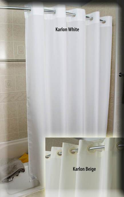 Wholesale shower curtains in bulk plain white and beige