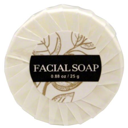 Hotel facial soap, Leaves collection, 0.88 oz. /25 gr. round bars. 300 items pack, 0.214 USD per item