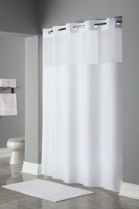 Mystery hookless white shower curtain wholesale