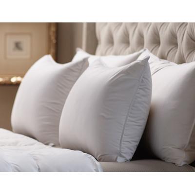 Serenity Collection, Luxury down sleeping pillow. Knife edge viscose piping pillow. Soft to firm, four sizes.