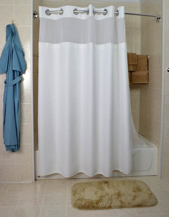 Wholesale hotel shower curtains. Easy hang buckles