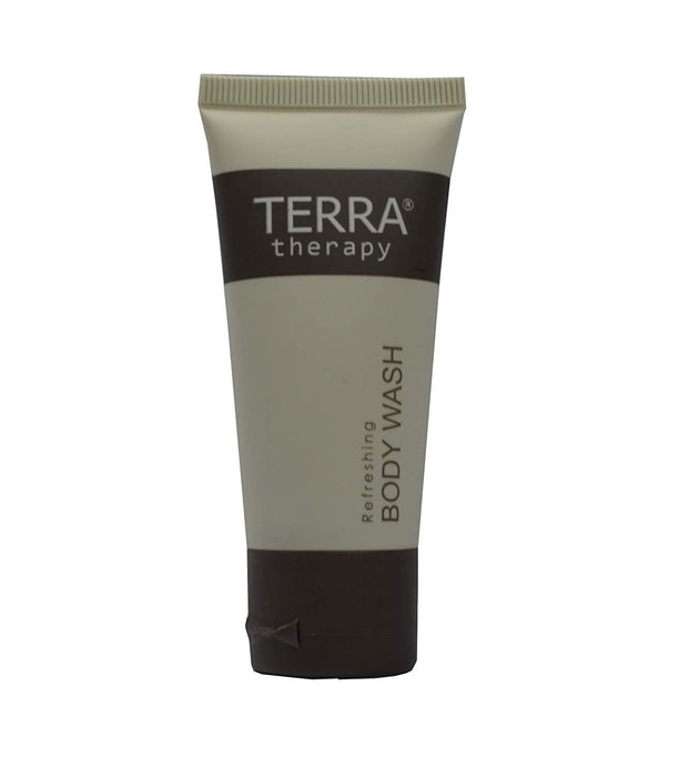 Hotel body wash. Terra therapy-collection. 1.0 oz/30ml tube flip cap. 300 items pack, 0.40 USD per item