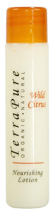 Hotel lotion. Terra Pure Wild Citrus collection. 1 oz/30 ml. Flip cap. 300 Items pack, 0.43 USD per item